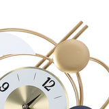 Wall Clock for Living Room Decor with Swinging Gold Pendulum Easy Reading Stainless Steel Alloy Modern Decorative Wall Clock