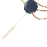Wall Clock for Living Room Decor with Swinging Gold Pendulum Easy Reading Stainless Steel Alloy Modern Decorative Wall Clock