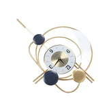 Wall Clock for Living Room Decor with Swinging Gold Pendulum Easy Reading Stainless Steel Alloy Modern Decorative Wall Clock