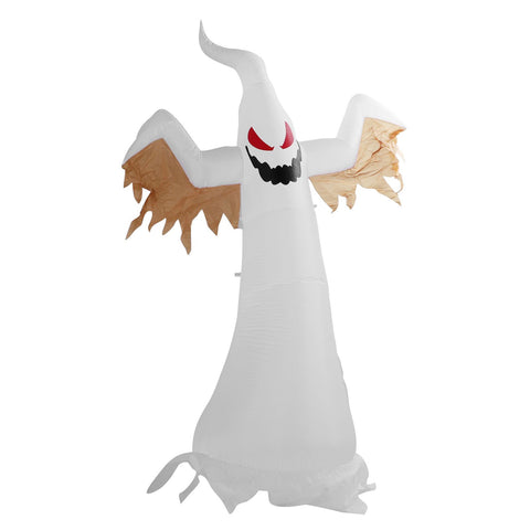 Halloween Decoration Inflatable Ghost 2.4m Height LED Light Bead Outdoor Scary Inflatable Decoration US Plug 100‑240V