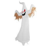 Halloween Decoration Inflatable Ghost 2.4m Height LED Light Bead Outdoor Scary Inflatable Decoration US Plug 100‑240V