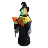 4.4ft Halloween Inflatable Witch Decoration Holiday Blow Up Lighted Witch Yard Lawn Decor for Outdoor Garden EU Plug 220‑240V