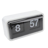 Retro Flip Clock Multifunctional Stylish Innovative Mechanical Flip Desk Clock with Clear Cover for Home and Office Decorations White