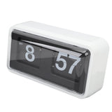 Retro Flip Clock Multifunctional Stylish Innovative Mechanical Flip Desk Clock with Clear Cover for Home and Office Decorations White