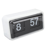 Retro Flip Clock Multifunctional Stylish Innovative Mechanical Flip Desk Clock with Clear Cover for Home and Office Decorations White
