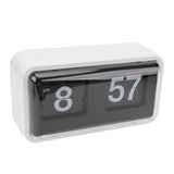 Retro Flip Clock Multifunctional Stylish Innovative Mechanical Flip Desk Clock with Clear Cover for Home and Office Decorations White