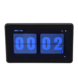 Desktop Digital Clock Multifunctional Weather Forecast Time Correction Wireless LCD Digital Flip Clock with Reminders for Home Use