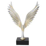 Resin Eagle Figurine Home Decor Abstract Eagle Wing Statue Sculpture Ornament Crafts Office Desk Decoration Gold