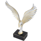 Resin Eagle Figurine Home Decor Abstract Eagle Wing Statue Sculpture Ornament Crafts Office Desk Decoration Gold