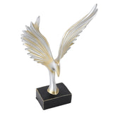 Resin Eagle Figurine Home Decor Abstract Eagle Wing Statue Sculpture Ornament Crafts Office Desk Decoration Gold