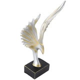 Resin Eagle Figurine Home Decor Abstract Eagle Wing Statue Sculpture Ornament Crafts Office Desk Decoration Gold