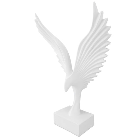 Resin Eagle Figurine Home Decor Abstract Eagle Wing Statue Sculpture Ornament Crafts Office Desk Decoration White In Australia - Darrahopens