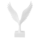 Resin Eagle Figurine Home Decor Abstract Eagle Wing Statue Sculpture Ornament Crafts Office Desk Decoration White