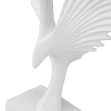 Resin Eagle Figurine Home Decor Abstract Eagle Wing Statue Sculpture Ornament Crafts Office Desk Decoration White