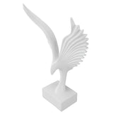 Resin Eagle Figurine Home Decor Abstract Eagle Wing Statue Sculpture Ornament Crafts Office Desk Decoration White