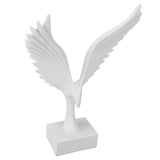 Resin Eagle Figurine Home Decor Abstract Eagle Wing Statue Sculpture Ornament Crafts Office Desk Decoration White