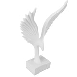 Resin Eagle Figurine Home Decor Abstract Eagle Wing Statue Sculpture Ornament Crafts Office Desk Decoration White