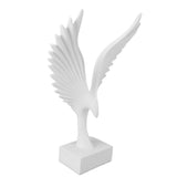 Resin Eagle Figurine Home Decor Abstract Eagle Wing Statue Sculpture Ornament Crafts Office Desk Decoration White