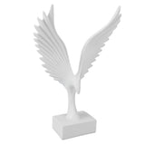 Resin Eagle Figurine Home Decor Abstract Eagle Wing Statue Sculpture Ornament Crafts Office Desk Decoration White