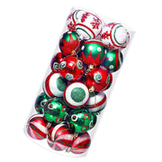 30PCS Xmas Balls Ornaments 2.4 Inch Plastic Multi Color Xmas Tree Hanging Balls for Holiday Birthday Wedding Decorations