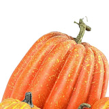 7pcs Simulated Pumpkin Glossy Paint Lightweight Creative Reusable Foam Pumpkin for Decoration Prop Orange