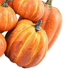 7pcs Simulated Pumpkin Glossy Paint Lightweight Creative Reusable Foam Pumpkin for Decoration Prop Orange
