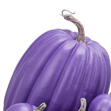 7pcs Simulated Pumpkin Glossy Paint Lightweight Creative Reusable Foam Pumpkin for Decoration Prop Purple