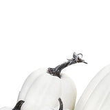 7pcs Simulated Pumpkin Glossy Paint Lightweight Creative Reusable Foam Pumpkin for Decoration Prop White