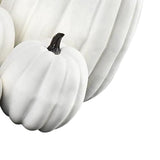7pcs Simulated Pumpkin Glossy Paint Lightweight Creative Reusable Foam Pumpkin for Decoration Prop White