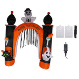 8ft Skull Ghost Inflatable Arch LED Light Indoor Outdoor Pumpkin Ghost Blow Up Archway Decoration for Home Yard Garden US Plug 100 to 120V In Australia - Darrahopens