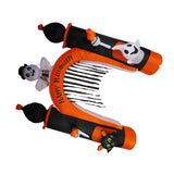 8ft Skull Ghost Inflatable Arch LED Light Indoor Outdoor Pumpkin Ghost Blow Up Archway Decoration for Home Yard Garden US Plug 100 to 120V