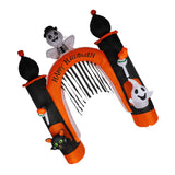 8ft Skull Ghost Inflatable Arch LED Light Indoor Outdoor Pumpkin Ghost Blow Up Archway Decoration for Home Yard Garden US Plug 100 to 120V