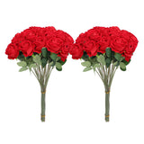 50pcs Artificial Roses Realistic Real Looking Long Stem Fake Roses for DIY Wedding Bouquets Centerpieces Arrangements Home Decorations Red