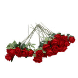 50pcs Artificial Roses Realistic Real Looking Long Stem Fake Roses for DIY Wedding Bouquets Centerpieces Arrangements Home Decorations Red