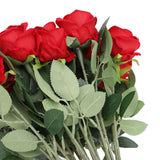 50pcs Artificial Roses Realistic Real Looking Long Stem Fake Roses for DIY Wedding Bouquets Centerpieces Arrangements Home Decorations Red