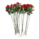 50pcs Artificial Roses Realistic Real Looking Long Stem Fake Roses for DIY Wedding Bouquets Centerpieces Arrangements Home Decorations Red