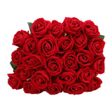 50pcs Artificial Roses Realistic Real Looking Long Stem Fake Roses for DIY Wedding Bouquets Centerpieces Arrangements Home Decorations Red