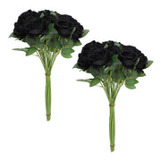 50pcs Artificial Roses Realistic Real Looking Long Stem Fake Roses for DIY Wedding Bouquets Centerpieces Arrangements Home Decorations Black