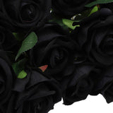 50pcs Artificial Roses Realistic Real Looking Long Stem Fake Roses for DIY Wedding Bouquets Centerpieces Arrangements Home Decorations Black