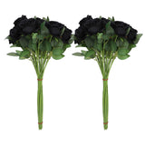 50pcs Artificial Roses Realistic Real Looking Long Stem Fake Roses for DIY Wedding Bouquets Centerpieces Arrangements Home Decorations Black