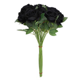 50pcs Artificial Roses Realistic Real Looking Long Stem Fake Roses for DIY Wedding Bouquets Centerpieces Arrangements Home Decorations Black