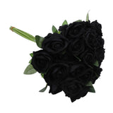 50pcs Artificial Roses Realistic Real Looking Long Stem Fake Roses for DIY Wedding Bouquets Centerpieces Arrangements Home Decorations Black