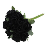 50pcs Artificial Roses Realistic Real Looking Long Stem Fake Roses for DIY Wedding Bouquets Centerpieces Arrangements Home Decorations Black