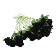 50pcs Artificial Roses Realistic Real Looking Long Stem Fake Roses for DIY Wedding Bouquets Centerpieces Arrangements Home Decorations Black