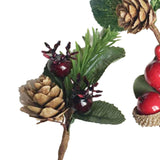 Artificial Flowers Red Berries Pine Cones for Gift Package Plastic Dried Flower Card Accessory for Wedding Party Decorations 24 Sets