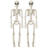 2PCS Skeleton Decorations 35.4 Inch Plastic Posable Spooky Full Body Skeleton Haunted House Prop for Outdoor Indoor Party Yard Garden Lawn Decor