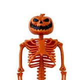Human Skeleton 35.4in Plastic Realistic Creepy Pumpkin Skeleton for Decoration Prop