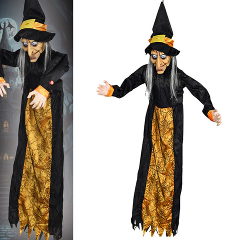 Festival Decoration Witch Sound Control Prop Ghost House Bar Toy Electric Glowing Hanging Ghost for Festival Party Decor In Australia - Darrahopens