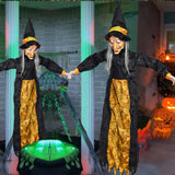 Festival Decoration Witch Sound Control Prop Ghost House Bar Toy Electric Glowing Hanging Ghost for Festival Party Decor