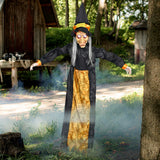 Festival Decoration Witch Sound Control Prop Ghost House Bar Toy Electric Glowing Hanging Ghost for Festival Party Decor